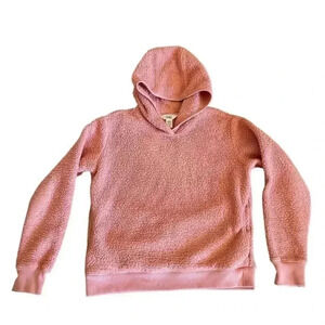 Athleta Girls Sherpa Long Sleeves Pink Hoodie SZ L # 1317